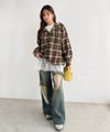 Classical Elf 大人のきれいめカジュアル、体型も美しくカバー。裾レースカットソードッキングTシャツ（長袖）商品サムネイル-17