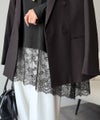 Classical Elf 大人のきれいめカジュアル、体型も美しくカバー。裾レースカットソードッキングTシャツ（長袖）商品サムネイル-20