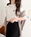 Classical Elf 品よく、すっと、毎日に馴染む。オーガニックコットンランダムリブ胸元刺繍Tシャツ(半袖)商品サムネイル-11