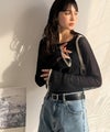 Classical Elf 透き通る気品を、日常に。ランダムタックシアー袖フレア長袖トップス商品サムネイル-19