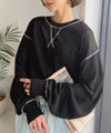 Classical Elf やわらかく透けて、自然体。シアーガゼット付きニットプルオーバー（長袖）商品サムネイル-13