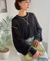 Classical Elf やわらかく透けて、自然体。シアーガゼット付きニットプルオーバー(長袖)商品サムネイル-14