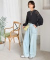Classical Elf やわらかく透けて、自然体。シアーガゼット付きニットプルオーバー（長袖）商品サムネイル-15
