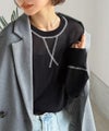 Classical Elf やわらかく透けて、自然体。シアーガゼット付きニットプルオーバー(長袖)商品サムネイル-16
