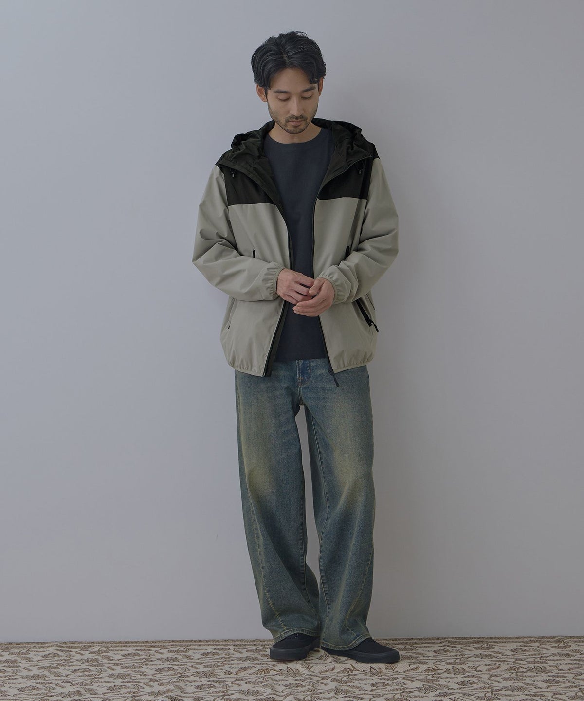 NAVY シャットアウター 裏メッシュパーカー メンズ
