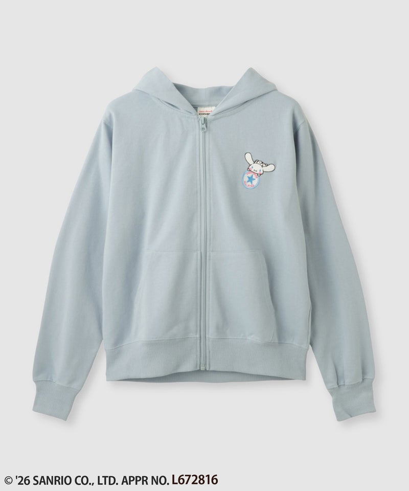 サンリオキャラクターズ×CONVERSE ワンポイント刺しゅうフルジップパーカー レディース商品画像-1