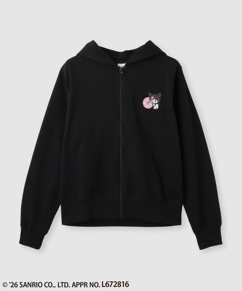 サンリオキャラクターズ×CONVERSE ワンポイント刺しゅうフルジップパーカー レディース商品画像-2