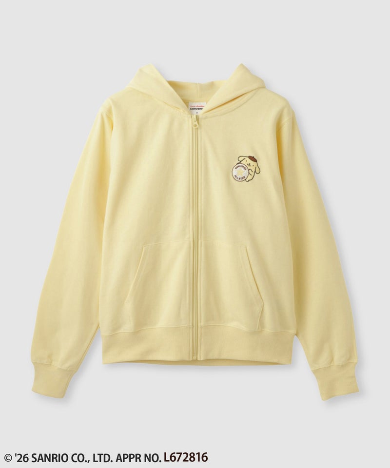サンリオキャラクターズ×CONVERSE ワンポイント刺しゅうフルジップパーカー レディース商品画像-4