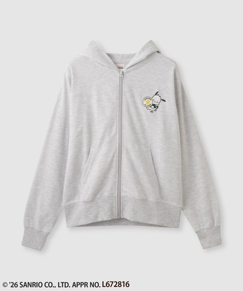 サンリオキャラクターズ×CONVERSE ワンポイント刺しゅうフルジップパーカー レディース商品画像-5