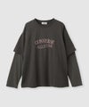 CONVERSE レイヤードシアー長袖Tシャツ レディース メール便 対応商品商品サムネイル-1
