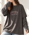 CONVERSE  レイヤードシアー長袖Tシャツ レディース メール便 対応商品商品サムネイル-1