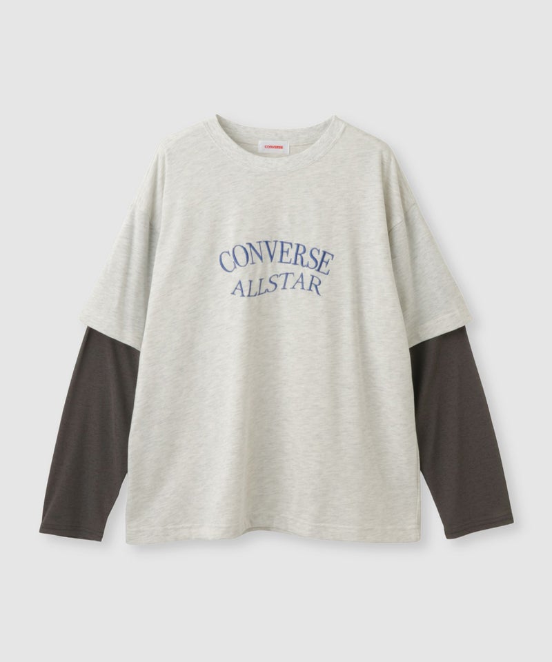 CONVERSE レイヤードシアー長袖Tシャツ レディース メール便 対応商品商品画像-2
