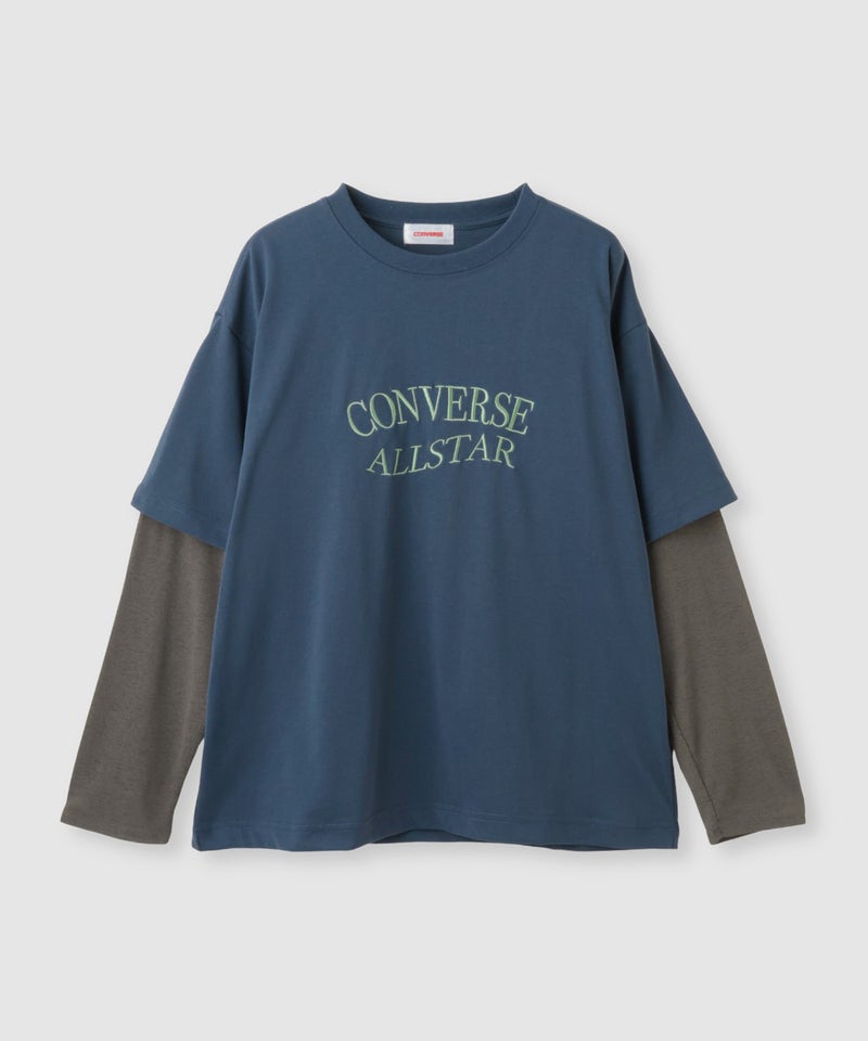CONVERSE  レイヤードシアー長袖Tシャツ レディース メール便 対応商品商品画像-3