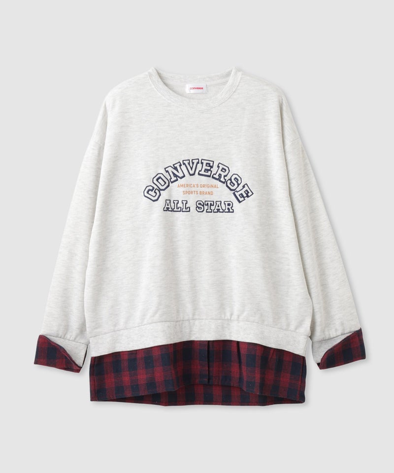 CONVERSE シャツレイヤード裏毛カットソー レディース商品画像-1
