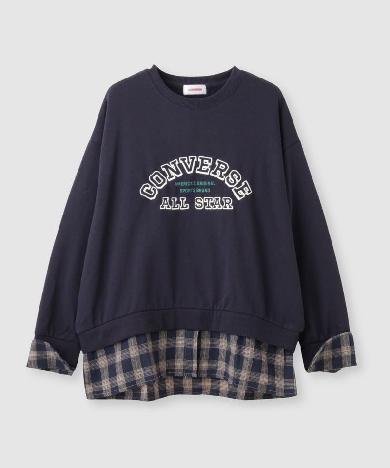 CONVERSE シャツレイヤード裏毛カットソー レディース商品画像-3