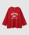 DISCUS  カレッジロゴ ドロップショルダー ワイドシルエット長袖Tシャツ レディース メール便 対応商品商品サムネイル-5