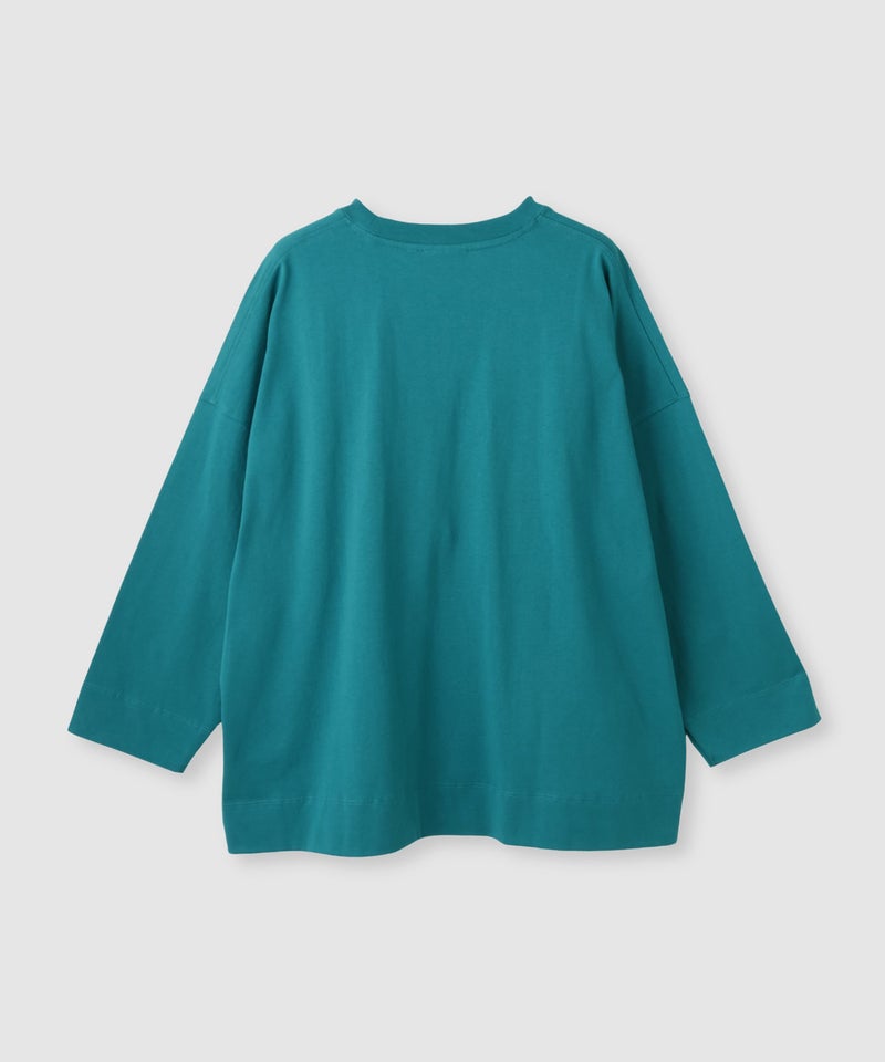 DISCUS カレッジロゴ ドロップショルダー ワイドシルエット長袖Tシャツ レディース メール便 対応商品商品画像-6