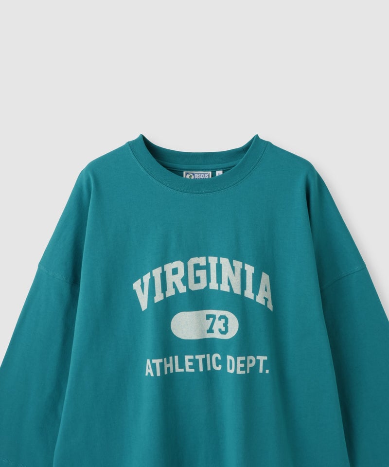DISCUS カレッジロゴ ドロップショルダー ワイドシルエット長袖Tシャツ レディース メール便 対応商品商品画像-7