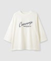 CONVERSE  ワイドシルエット ロゴ8分袖Tシャツ レディース メール便 対応商品商品サムネイル-2