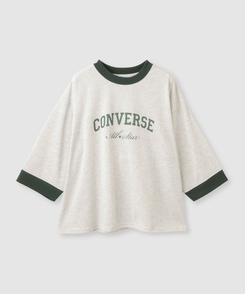 CONVERSE ワイドシルエット 8分袖リンガーTシャツ レディース メール便 対応商品商品画像-1