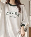 CONVERSE ワイドシルエット 8分袖リンガーTシャツ レディース メール便 対応商品商品サムネイル-1