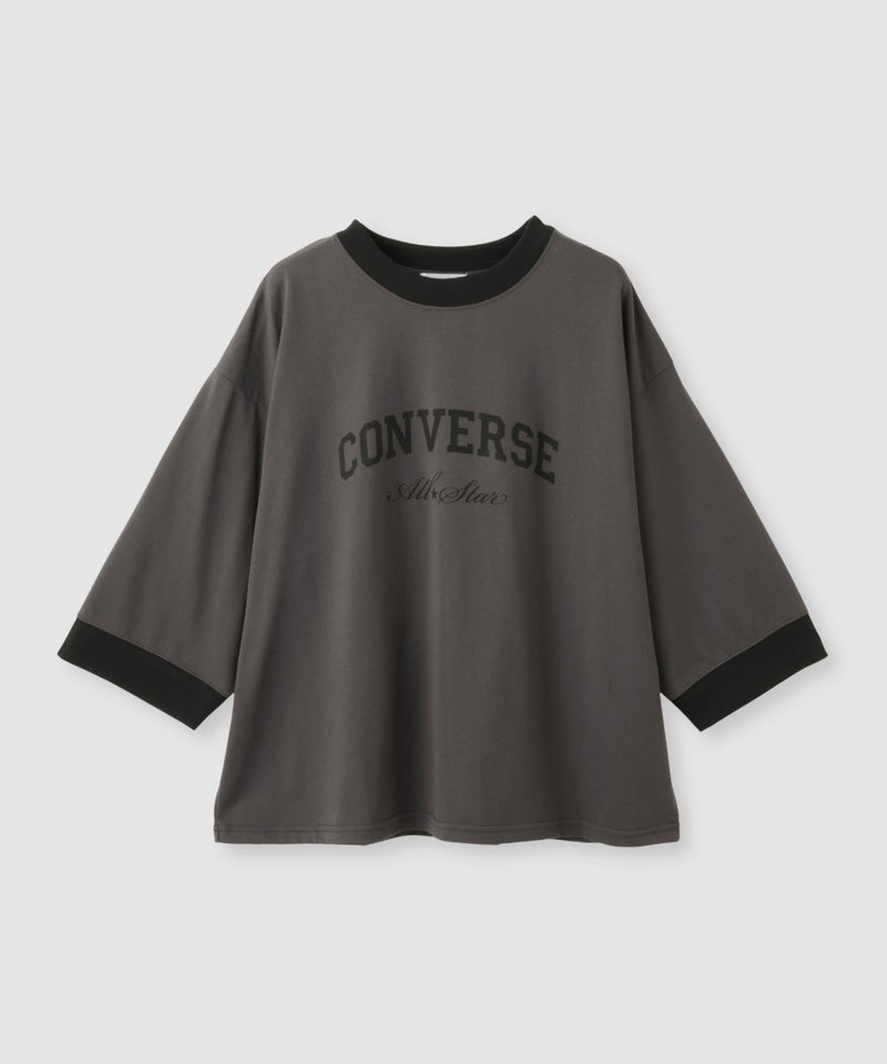 CONVERSE ワイドシルエット 8分袖リンガーTシャツ レディース メール便 対応商品商品画像-2