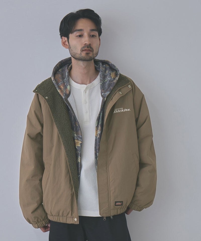 GENUINE Dickies 裏ボアジップアップナイロンスタンドブルゾン メンズ商品画像-3