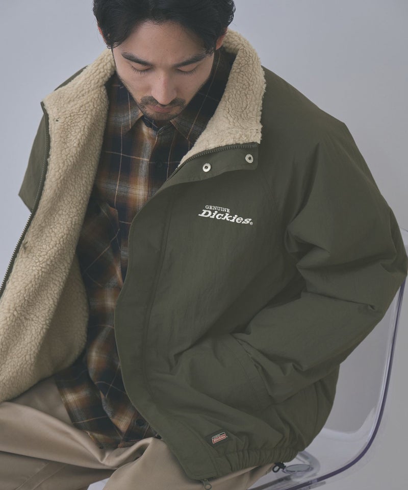 GENUINE Dickies 裏ボアジップアップナイロンスタンドブルゾン メンズ商品画像-17
