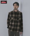 GENUINE Dickies ワンポイントロゴ刺しゅう ネルチェックワークシャツ メンズ商品サムネイル-1