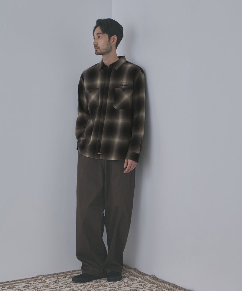 GENUINE Dickies ワンポイントロゴ刺しゅう ネルチェックワークシャツ メンズ商品画像-10