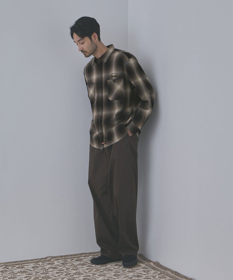 GENUINE Dickies ワンポイントロゴ刺しゅう ネルチェックワークシャツ メンズ商品画像-11