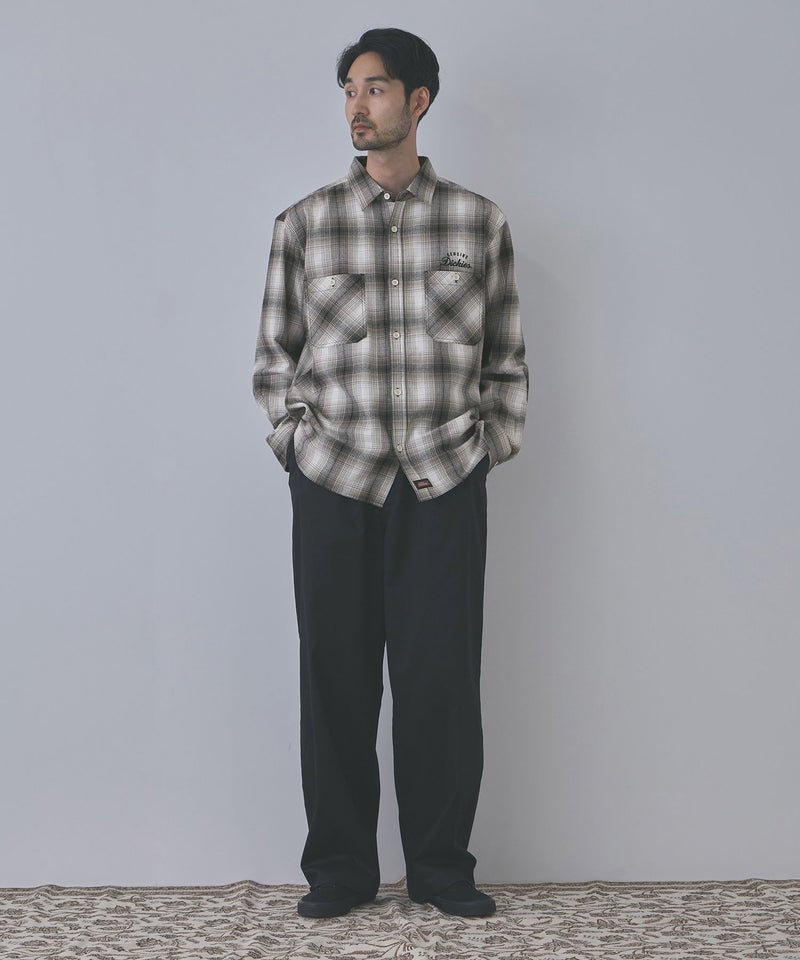 GENUINE Dickies ワンポイントロゴ刺しゅう ネルチェックワークシャツ メンズ商品画像-13