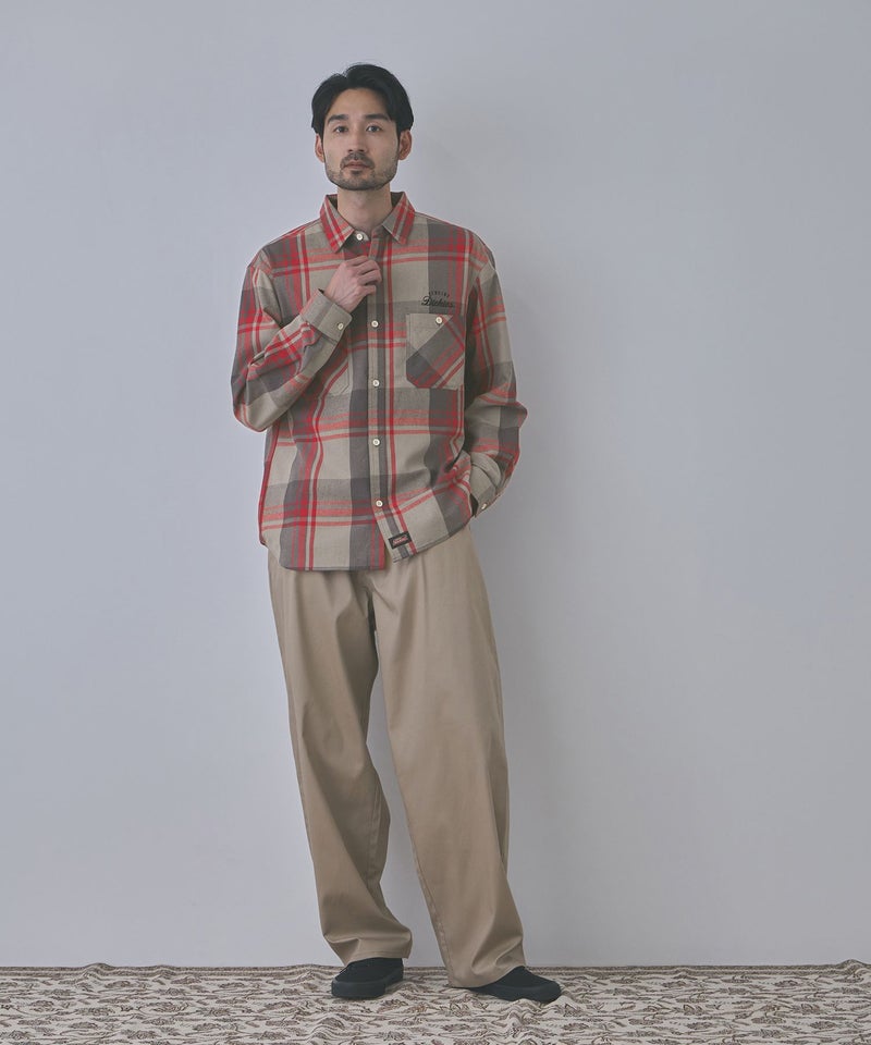 GENUINE Dickies ワンポイントロゴ刺しゅう ネルチェックワークシャツ メンズ商品画像-16