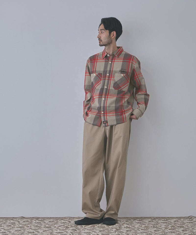 GENUINE Dickies ワンポイントロゴ刺しゅう ネルチェックワークシャツ メンズ商品画像-17