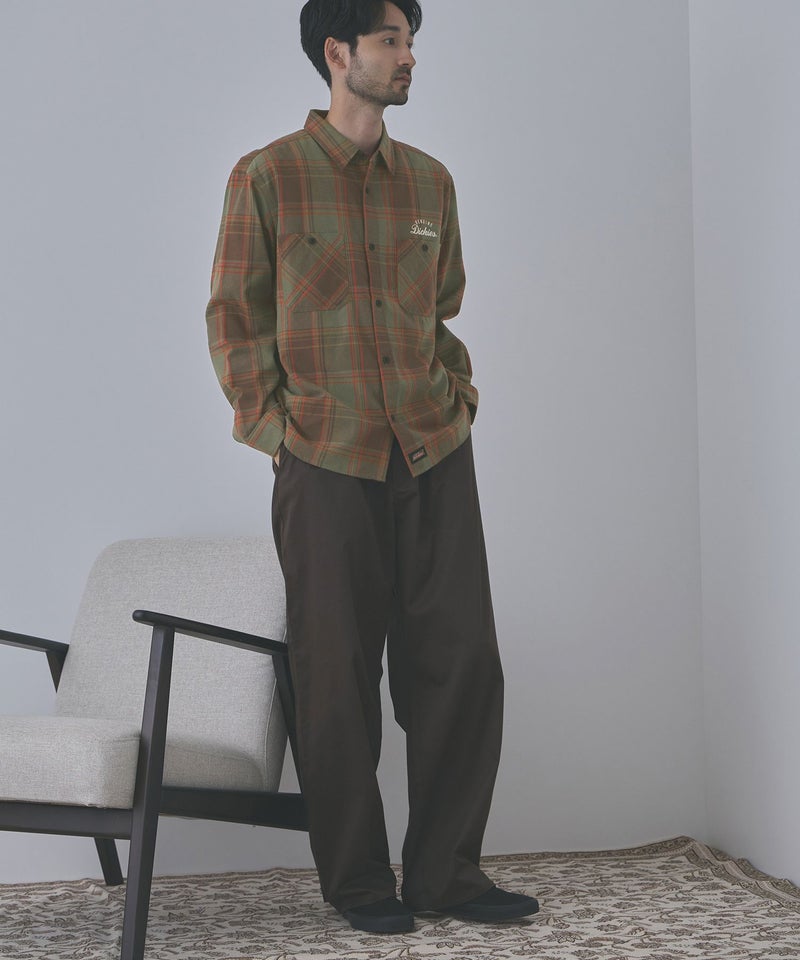 GENUINE Dickies ワンポイントロゴ刺しゅう ネルチェックワークシャツ メンズ商品画像-19