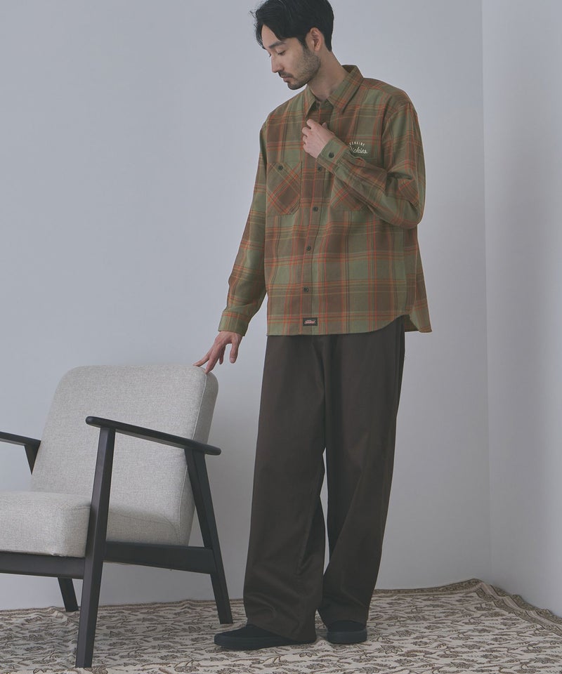 GENUINE Dickies ワンポイントロゴ刺しゅう ネルチェックワークシャツ メンズ商品画像-20