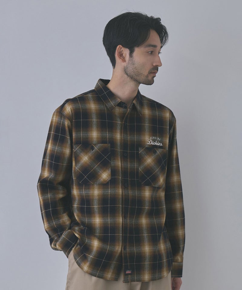 GENUINE Dickies ワンポイントロゴ刺しゅう ネルチェックワークシャツ メンズ商品画像-21
