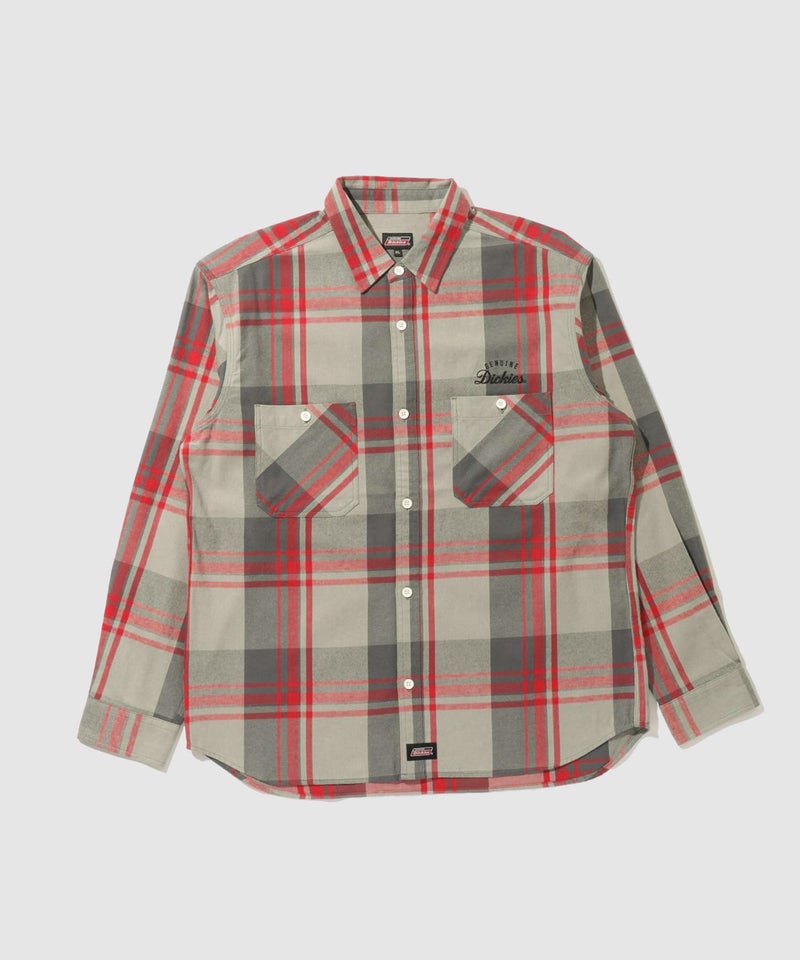 GENUINE Dickies ワンポイントロゴ刺しゅう ネルチェックワークシャツ メンズ商品画像-26