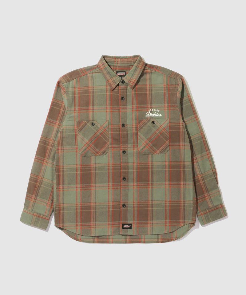 GENUINE Dickies ワンポイントロゴ刺しゅう ネルチェックワークシャツ メンズ商品画像-27