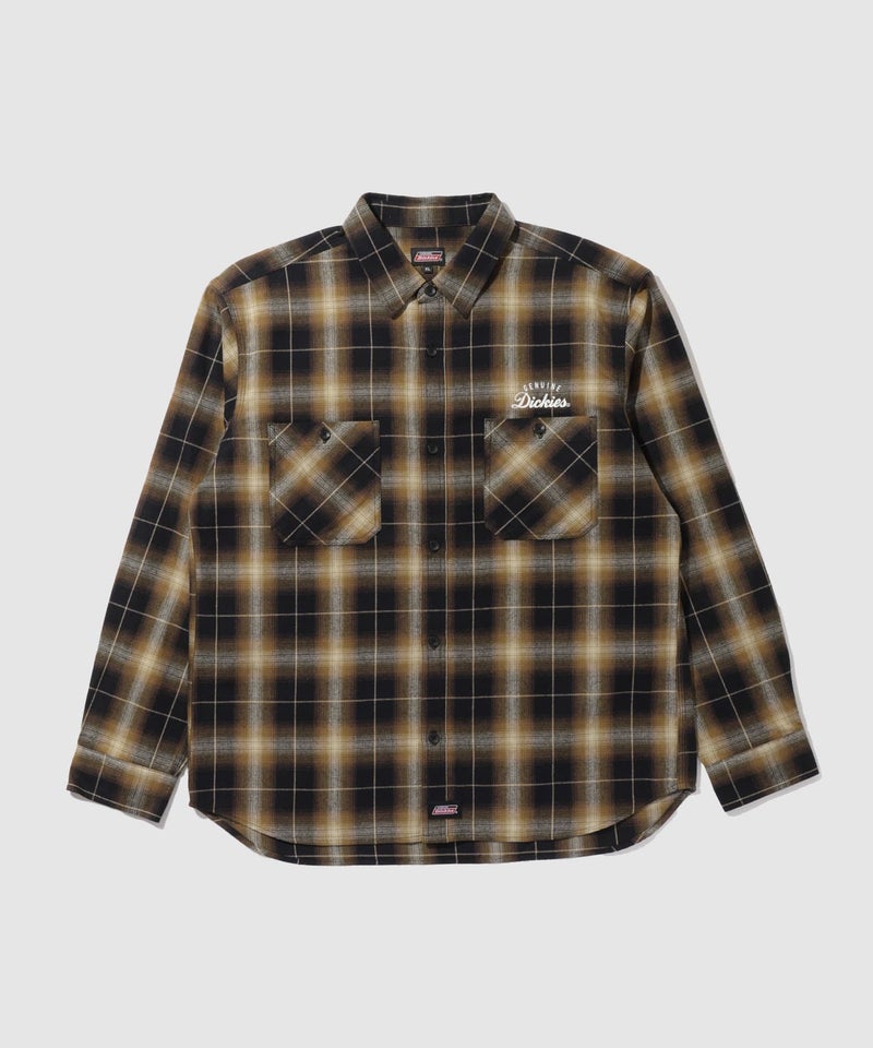 GENUINE Dickies ワンポイントロゴ刺しゅう ネルチェックワークシャツ メンズ商品画像-28