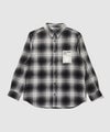 NAVY  フランネルチェックシャツ メンズ商品サムネイル-3
