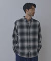 NAVY  フランネルチェックシャツ メンズ商品サムネイル-3