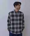 NAVY  フランネルチェックシャツ メンズ商品サムネイル-3