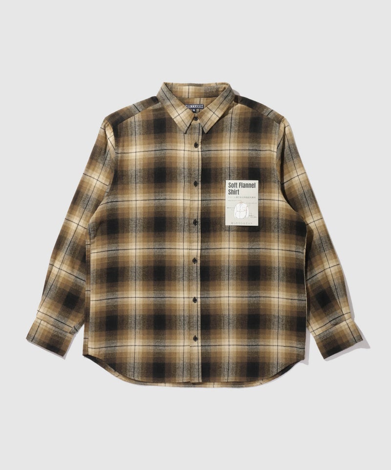 NAVY  フランネルチェックシャツ メンズ商品画像-5