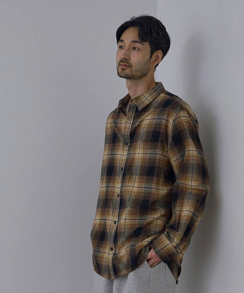 NAVY フランネルチェックシャツ メンズ商品画像-5
