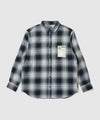 NAVY  フランネルチェックシャツ メンズ商品サムネイル-6