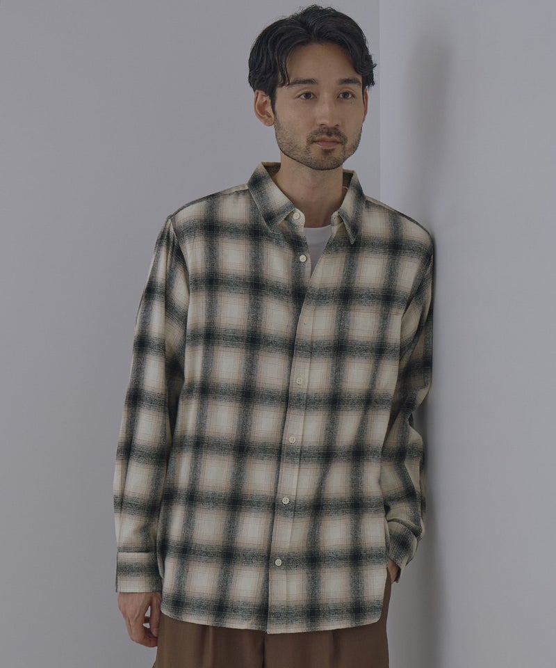 NAVY フランネルチェックシャツ メンズ商品画像-14