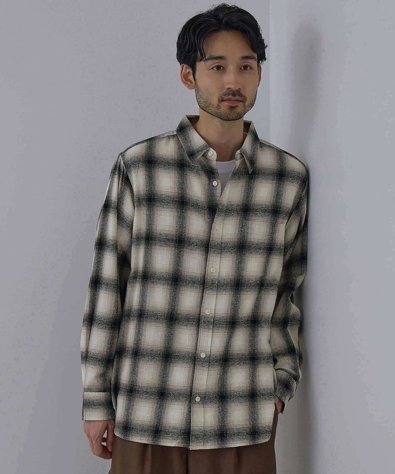 NAVY フランネルチェックシャツ メンズ商品画像-14