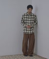 NAVY  フランネルチェックシャツ メンズ商品サムネイル-15