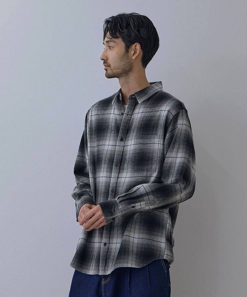 NAVY フランネルチェックシャツ メンズ商品画像-16